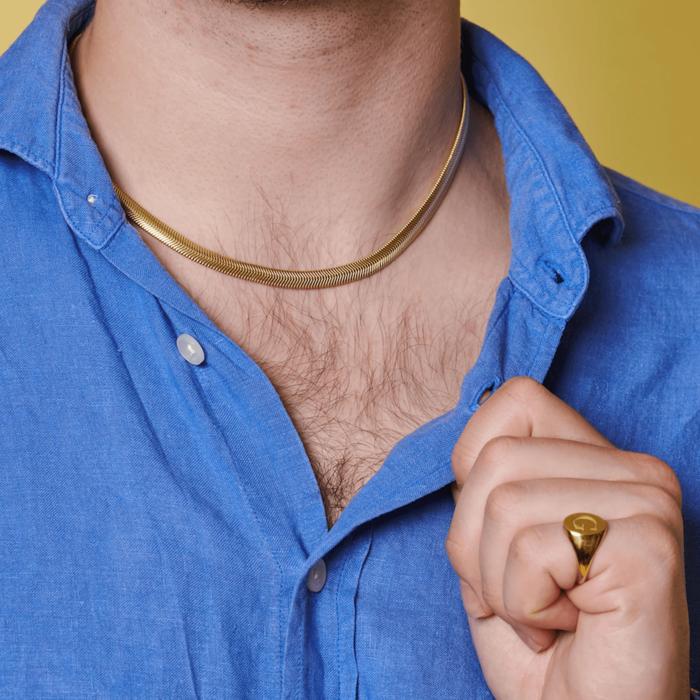 Herringbone Chain Necklace - Image 8