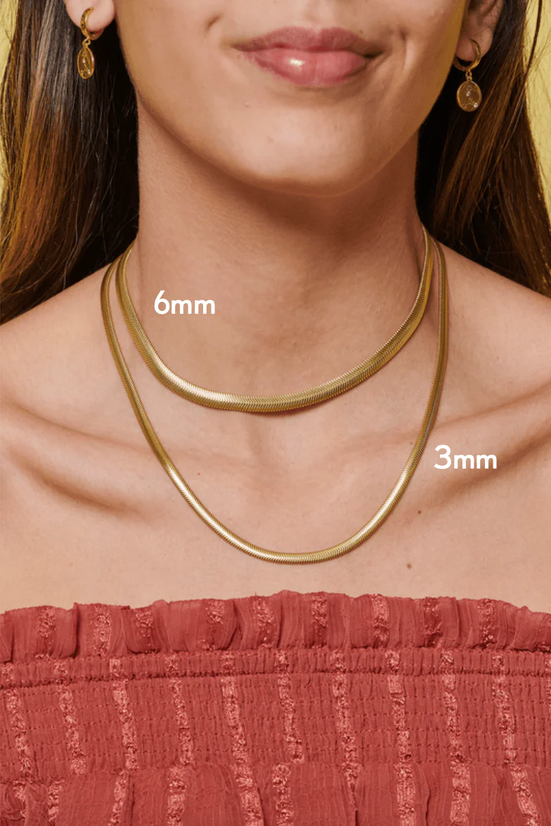 Herringbone Chain Necklace - Image 9