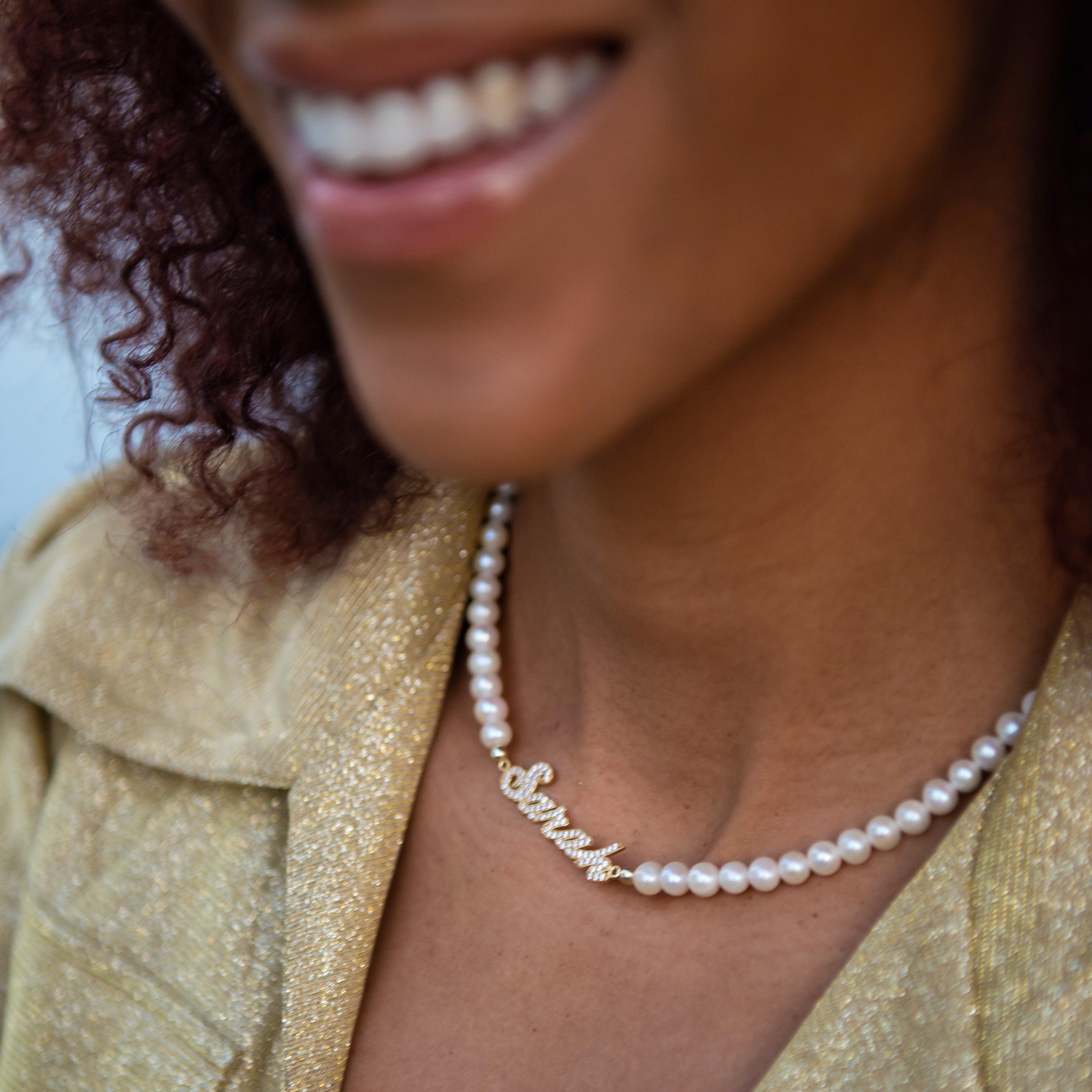 Honor Pearl Name Necklace - Image 5