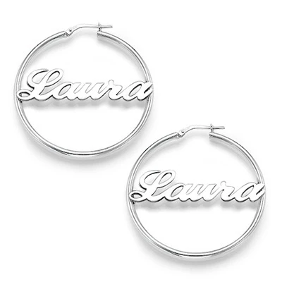 Hoop Name Earrings - Image 2