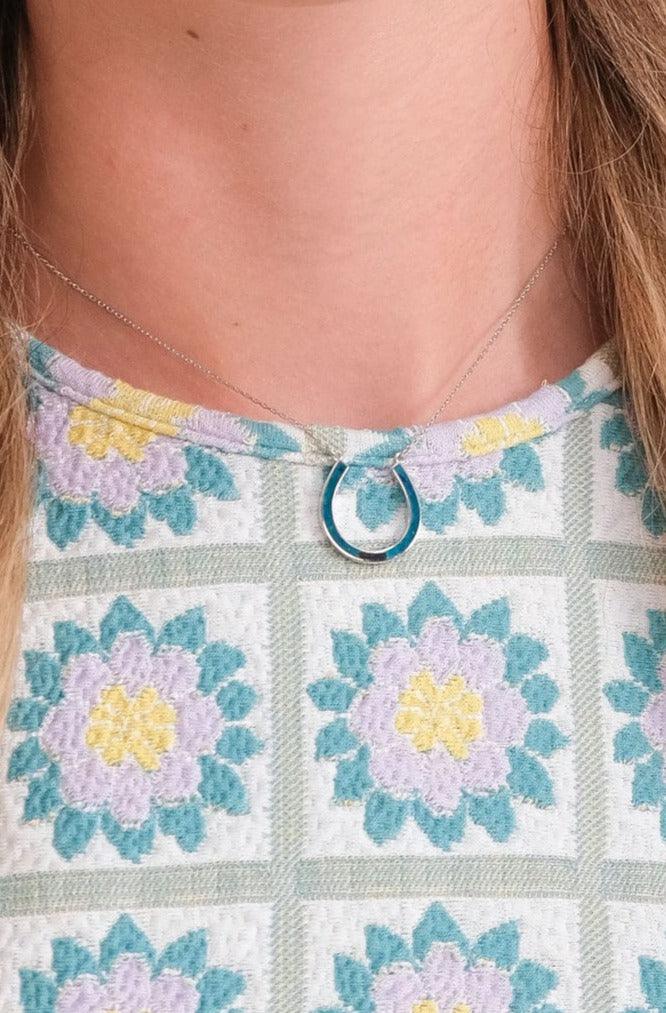 Horseshoe Gemstone Necklace - Image 2