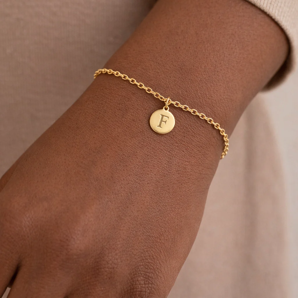 Initial Disc Bracelet - Image 4