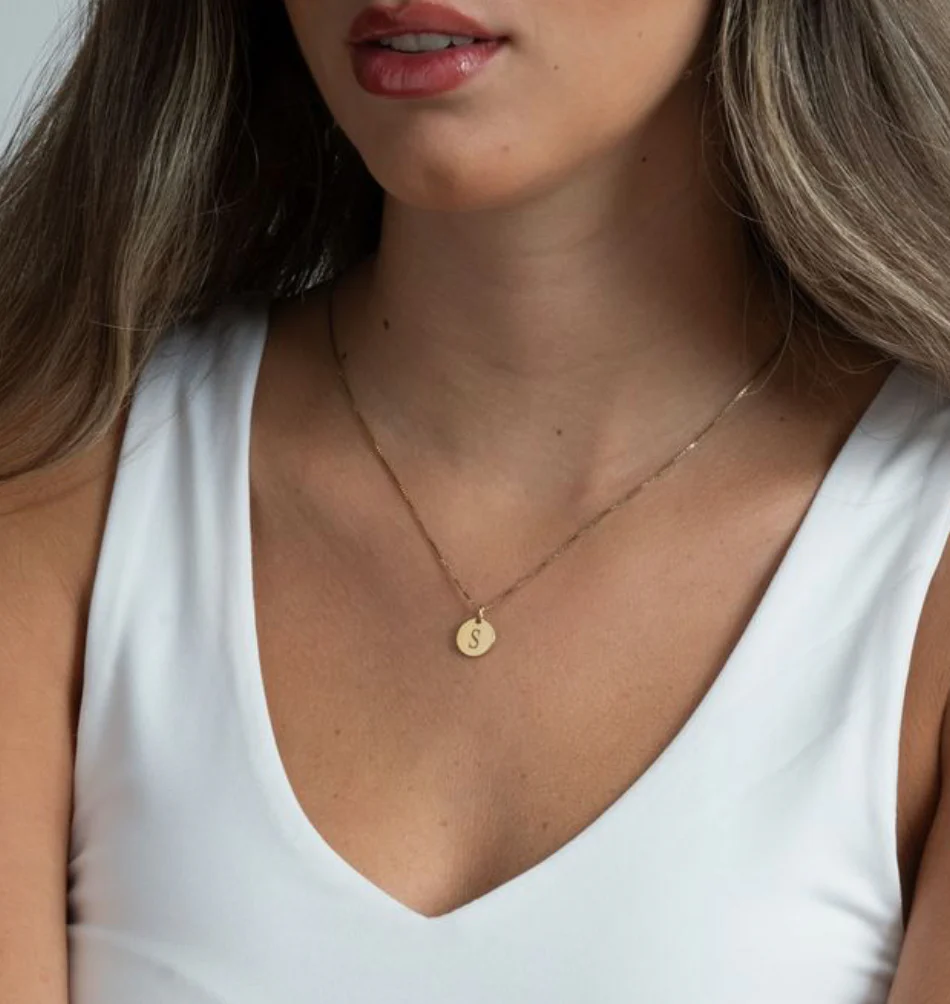 Initial Disc Necklace - Image 12