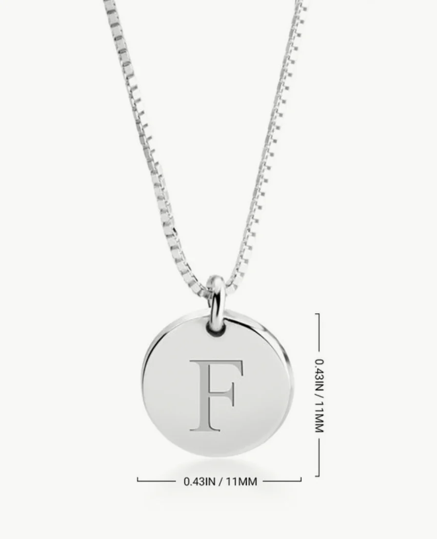 Initial Disc Necklace - Image 13