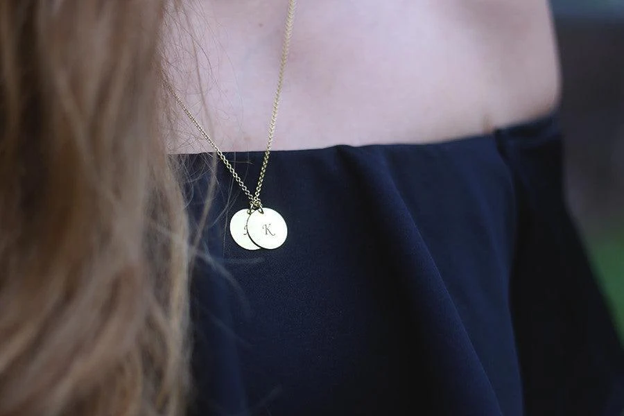 Initial Disc Necklace - Image 4