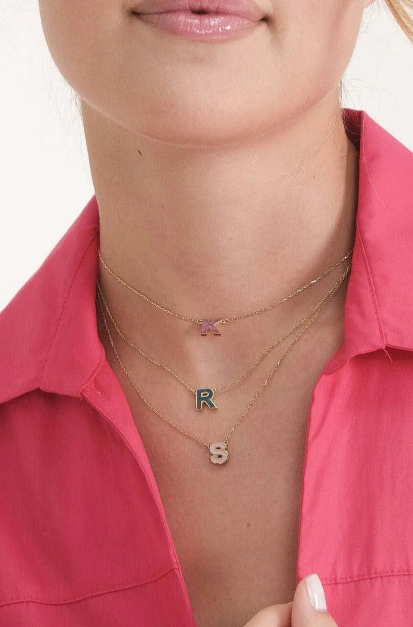 Initial Gemstone Necklace - Image 4