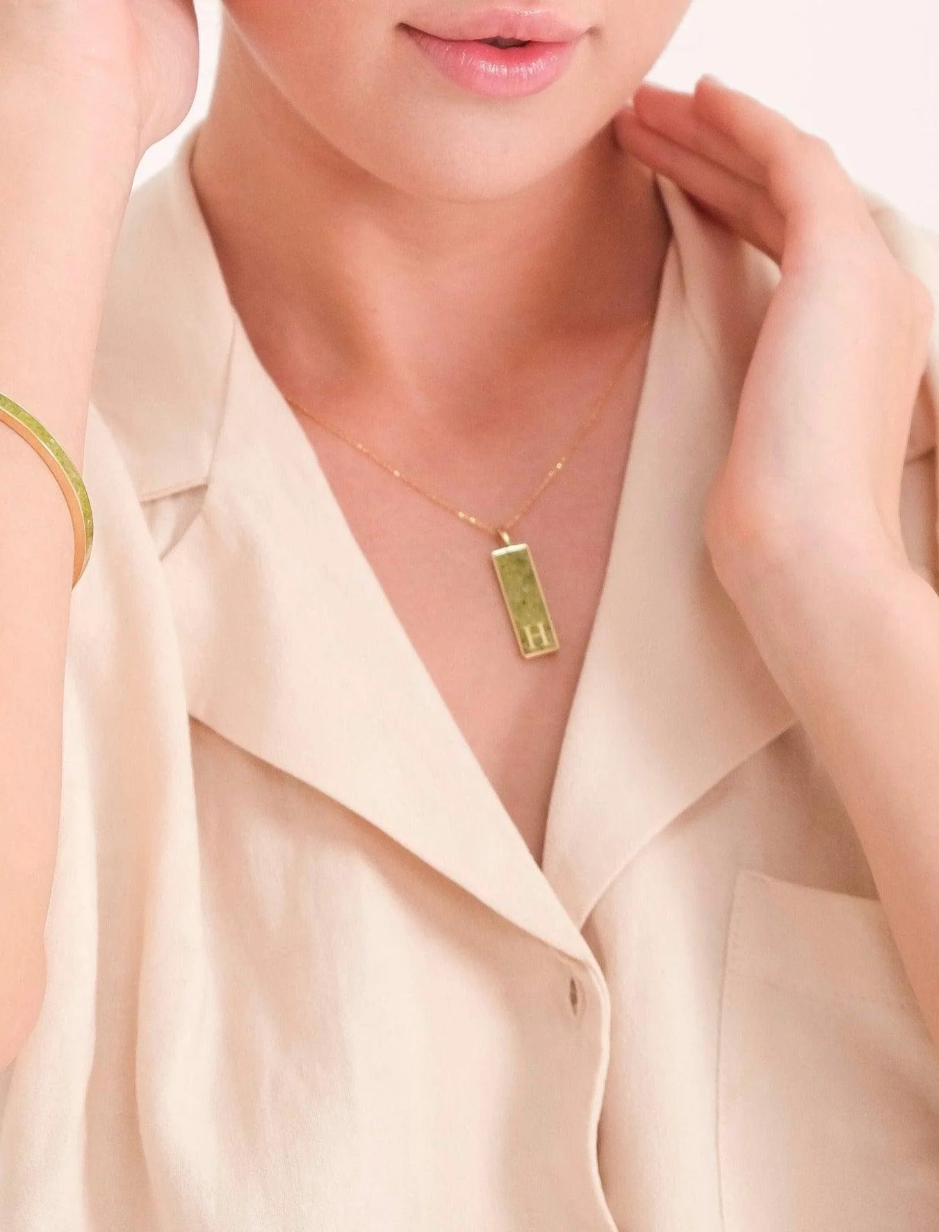 Initial Gemstone Pendant - Image 2
