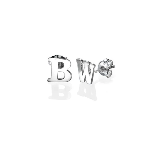 Initial Stud Earrings - Image 3