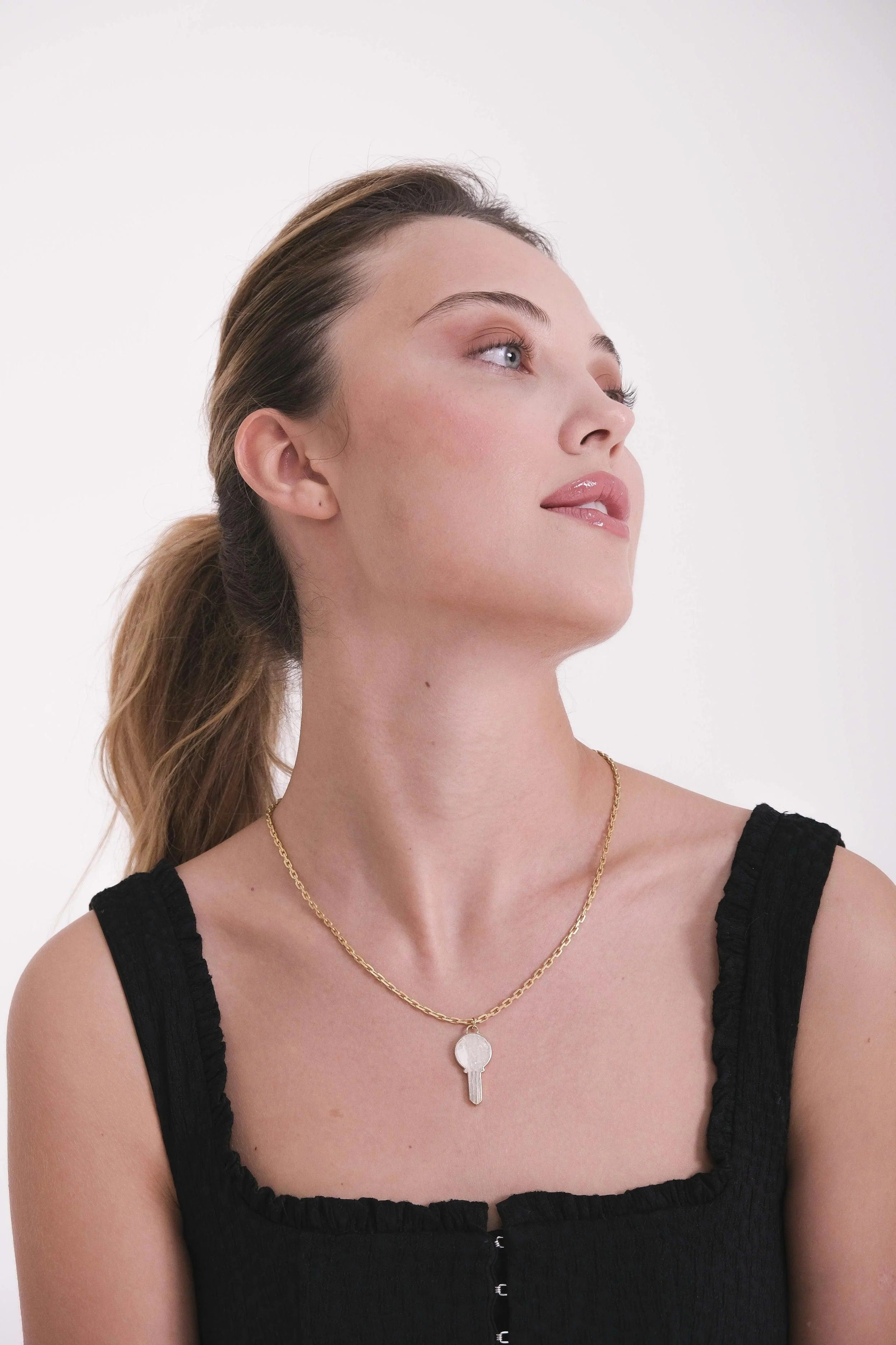 Key To Heart Gemstone Necklace - Image 3