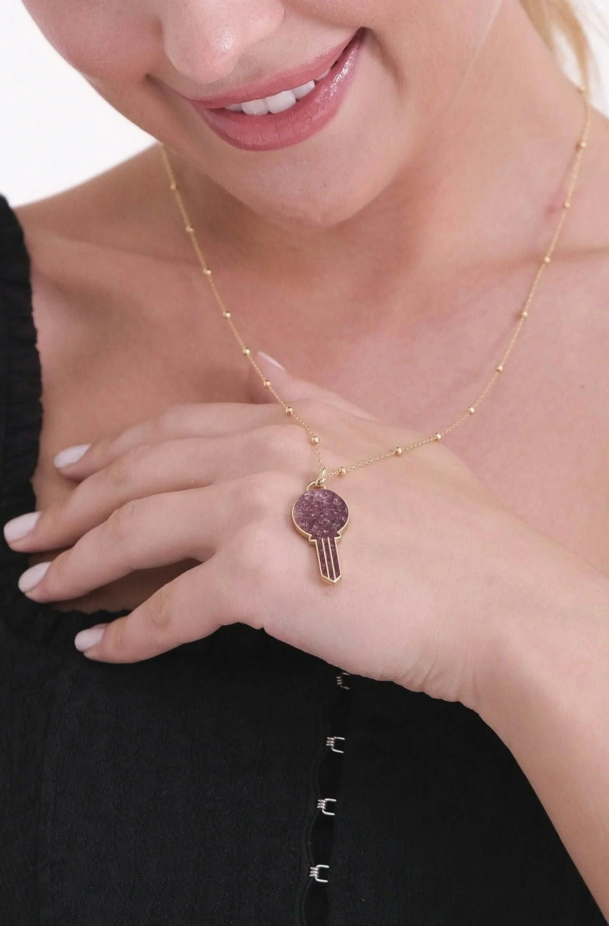 Key To My Heart Gemstone Necklace - Image 2