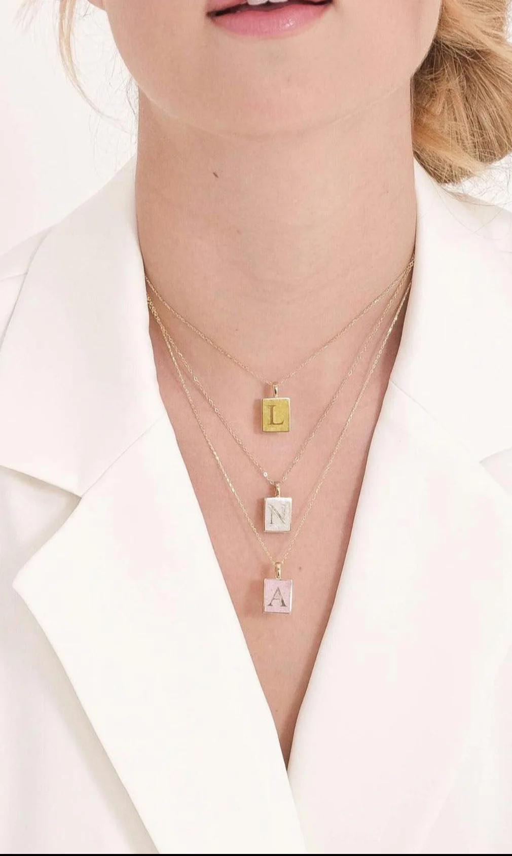 Letter Onyx Necklace - Image 2