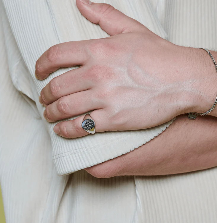 Monogram Signet Initial Ring - Image 3