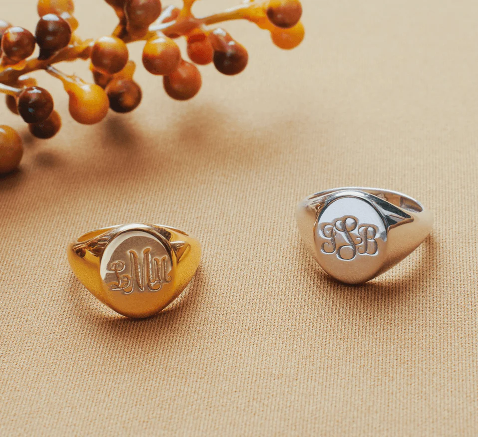 Monogram Signet Initial Ring - Image 5