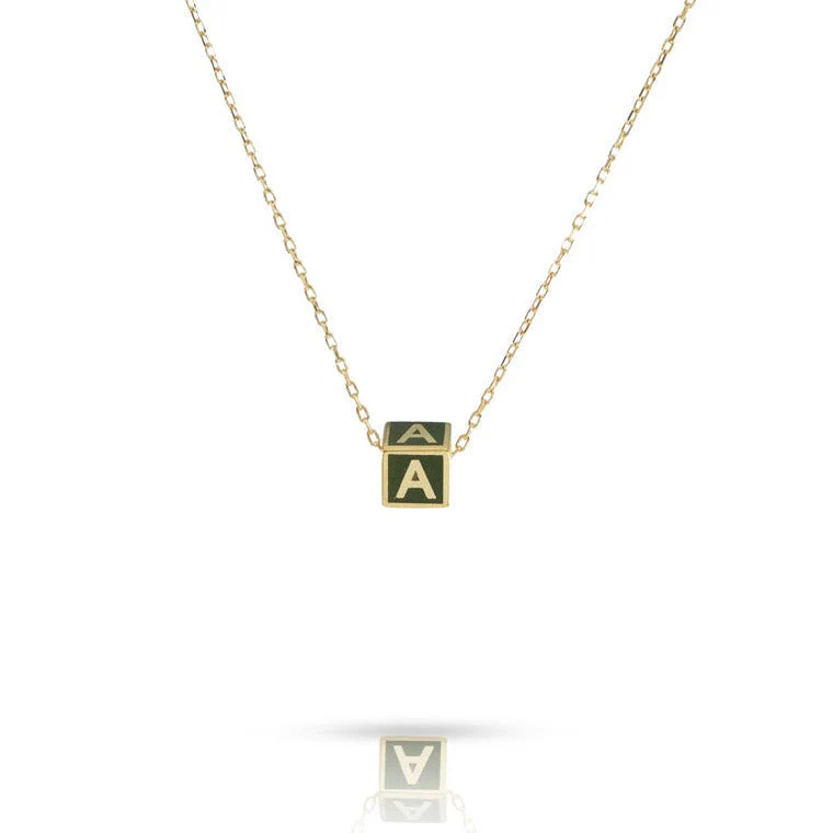 Multi Coloured Enamel Cube Necklace - Image 8