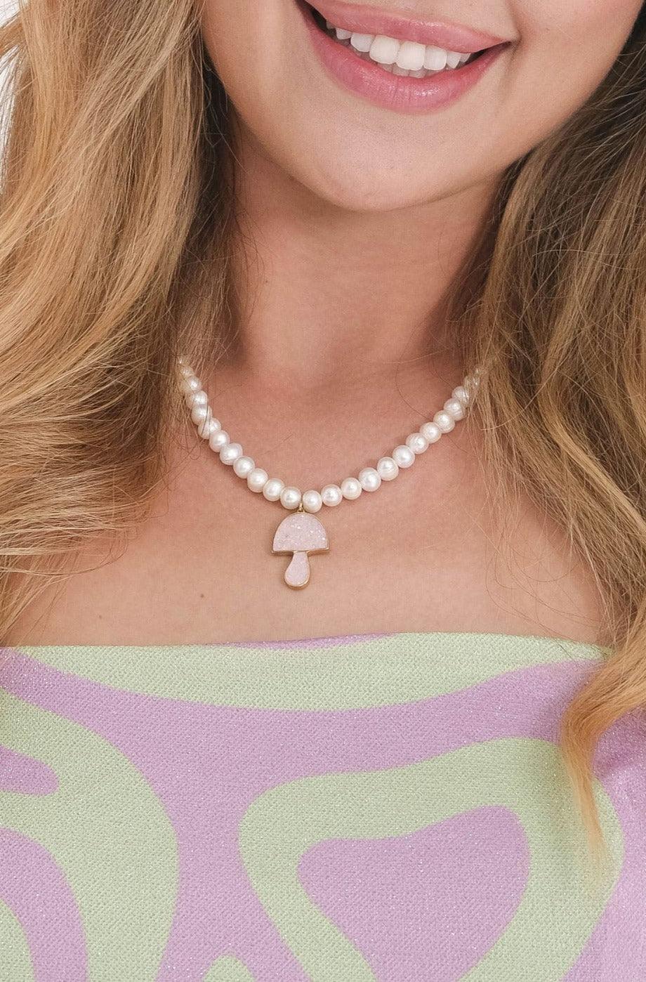 Mushroom Gemstone Necklace - Image 2