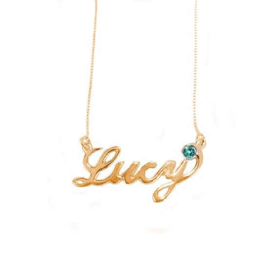Name Birthstone Necklace - Image 5