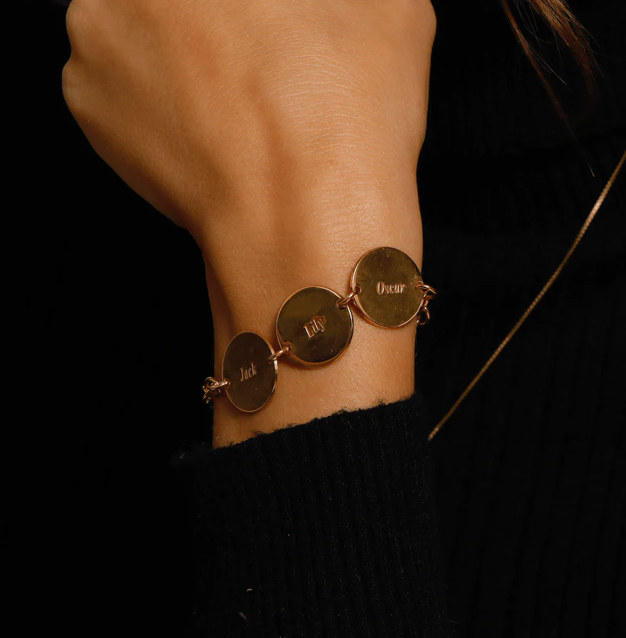 Name Triple Disc Bracelet - Image 3