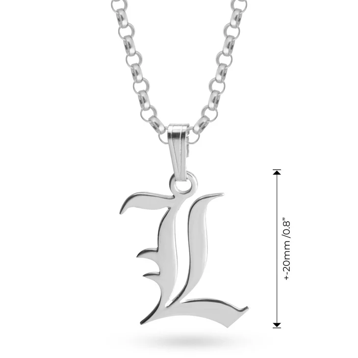 Old English Initial Necklace - Image 4