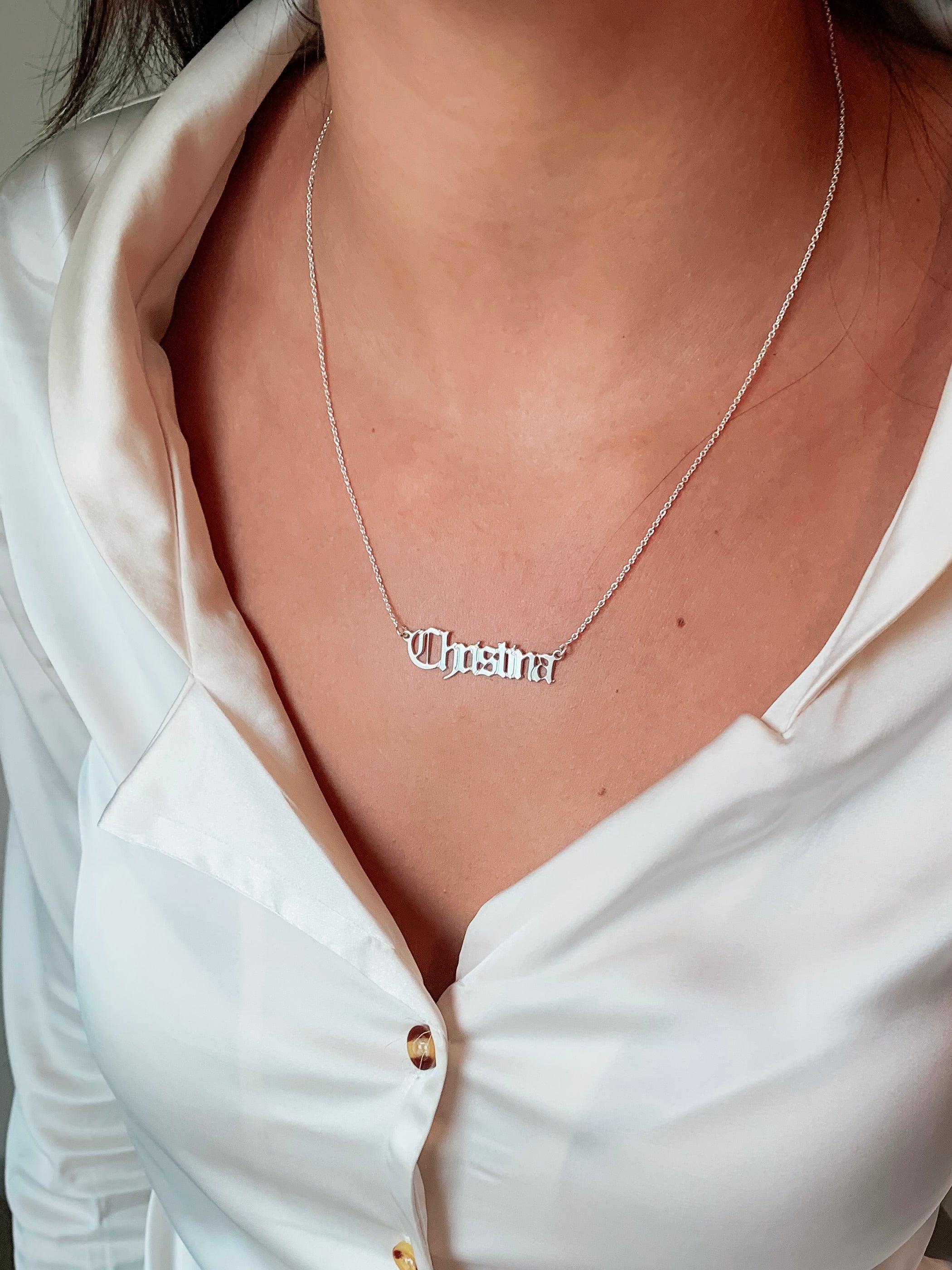 Old English Word/Name Necklace - Image 7