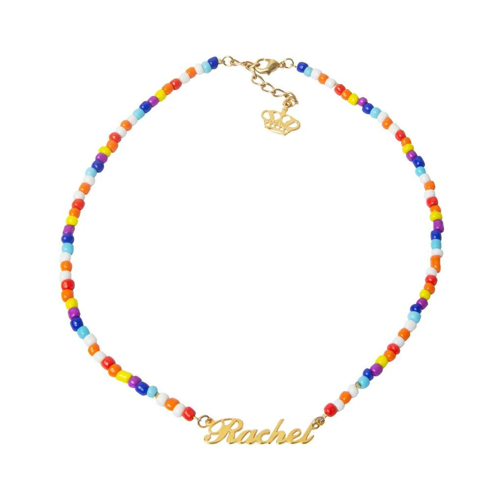 Om Radiance Beaded Name Necklace - Image 3