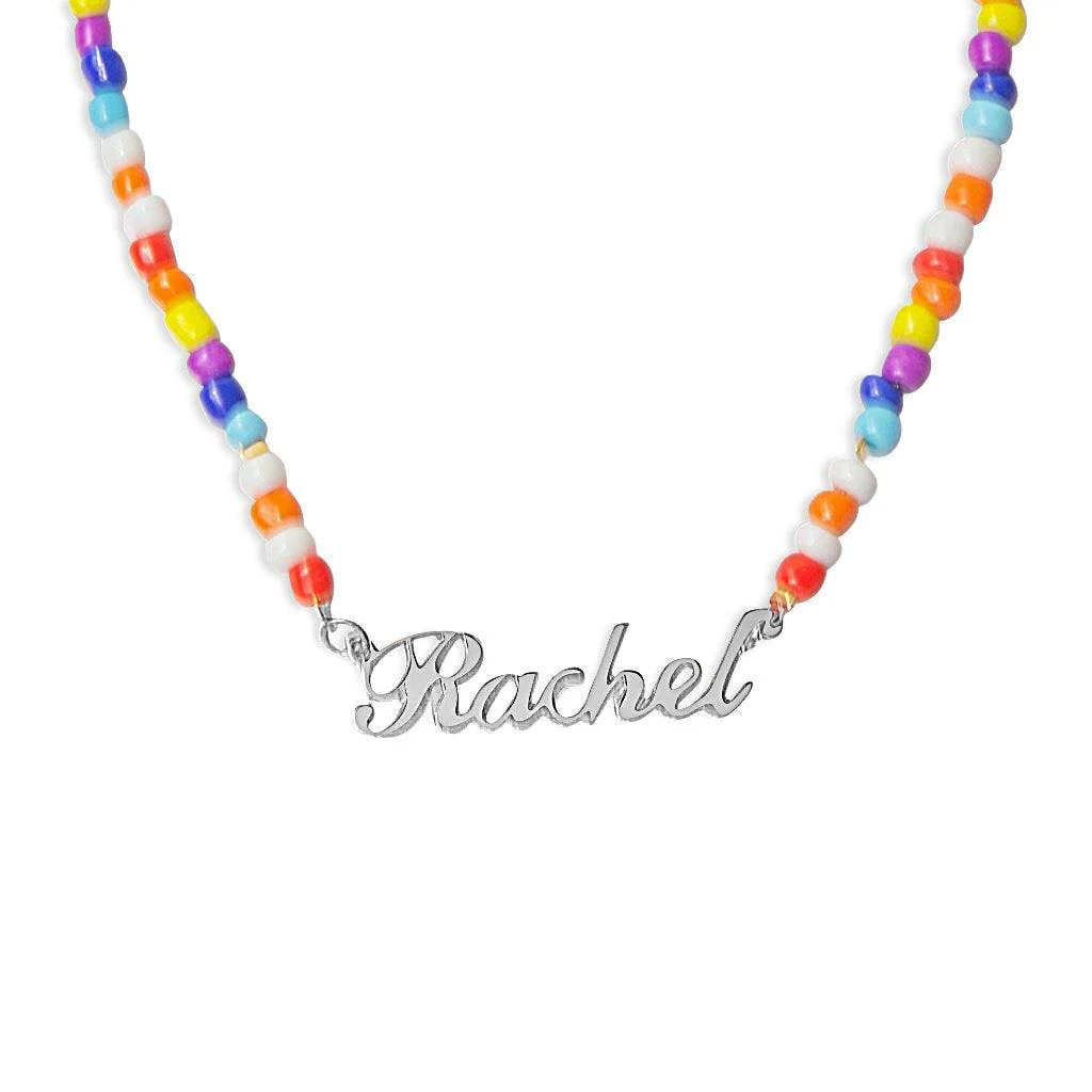 Om Radiance Beaded Name Necklace - Image 4