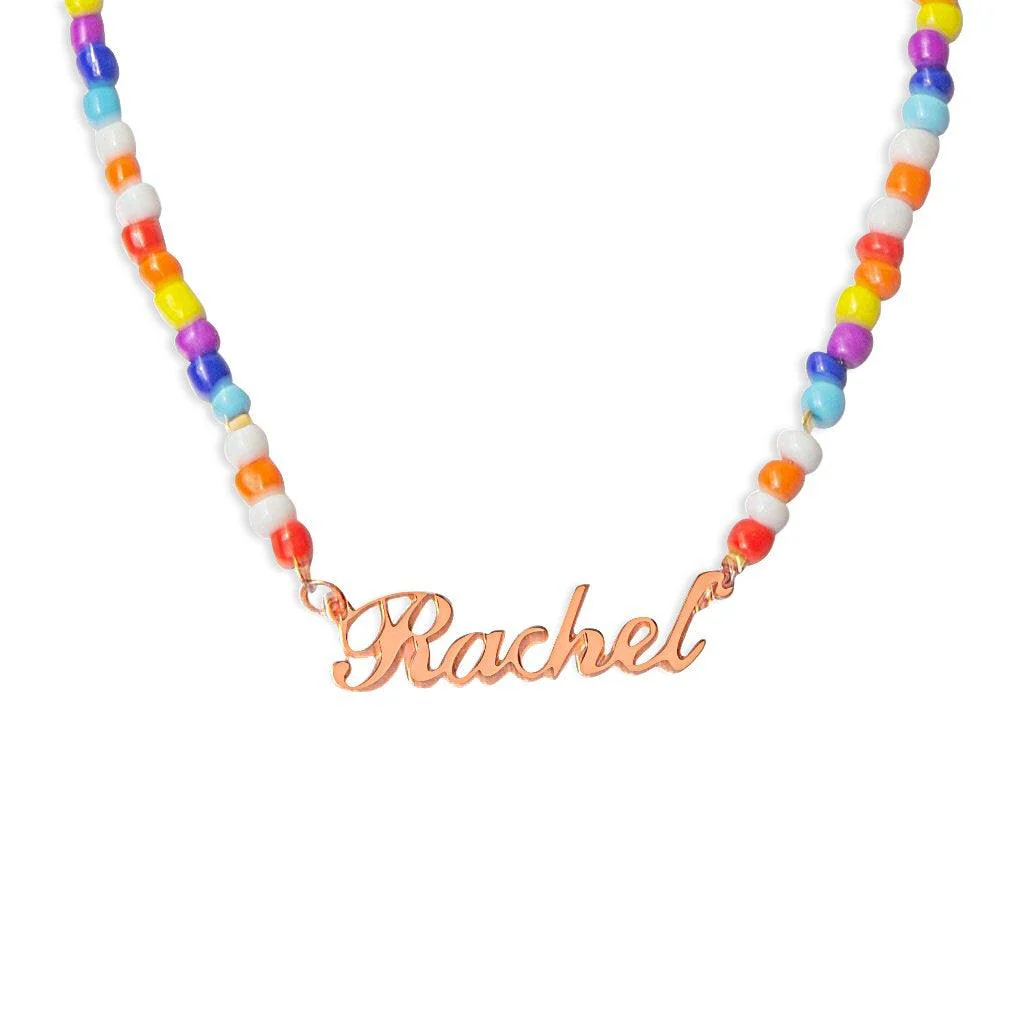 Om Radiance Beaded Name Necklace - Image 5