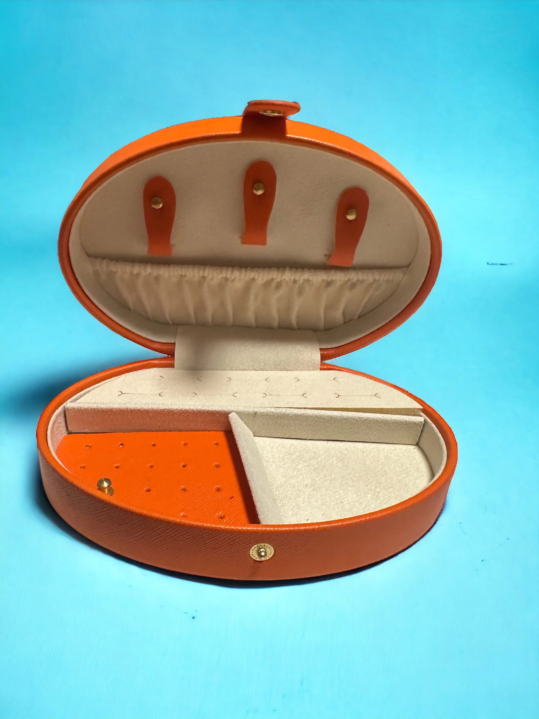 Orange oval jewellery box - Image 4