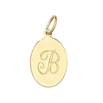Oval Initial Pendant - Image 3