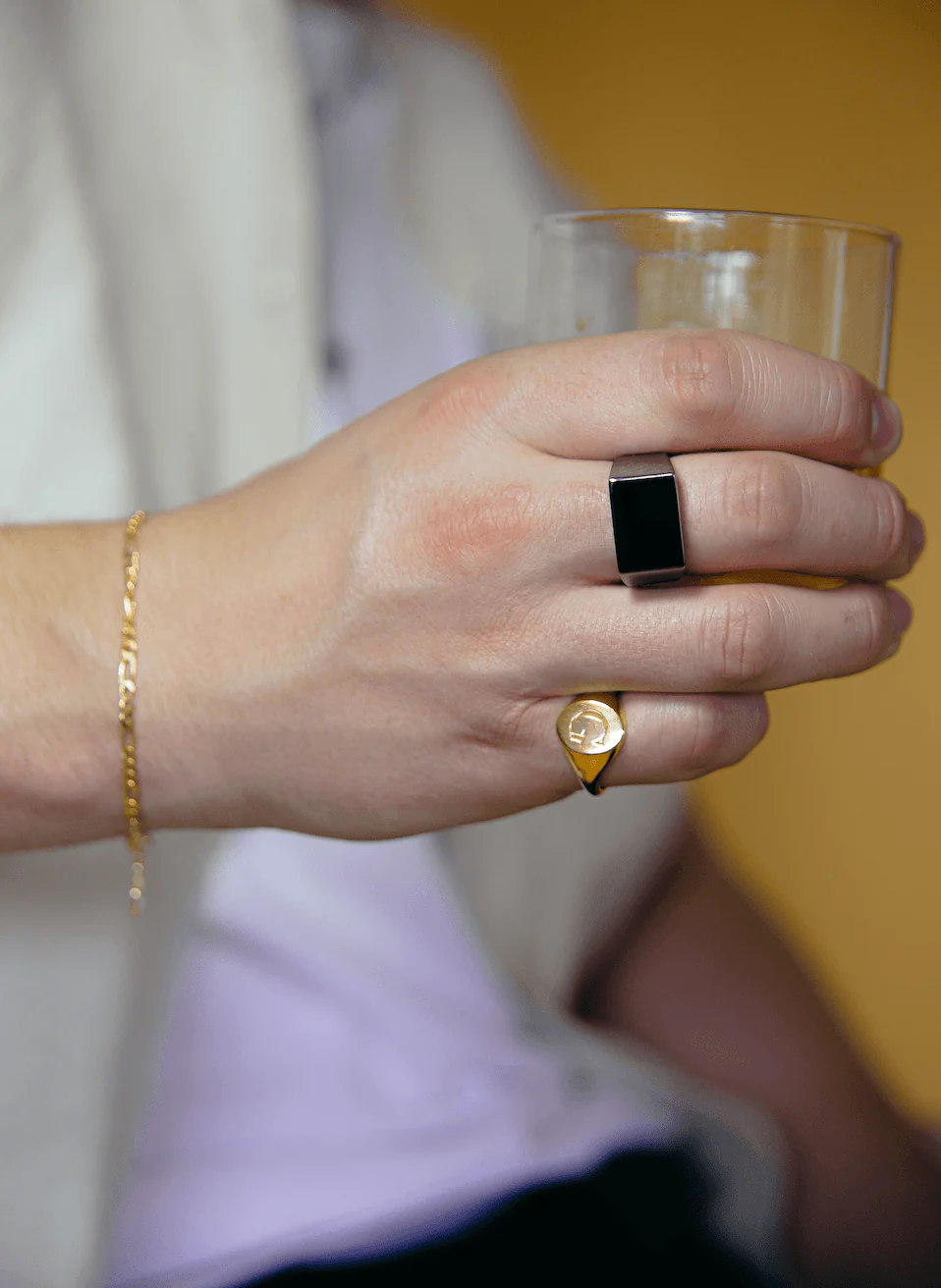 Oxidised Sterling Silver Signet Ring - Image 3