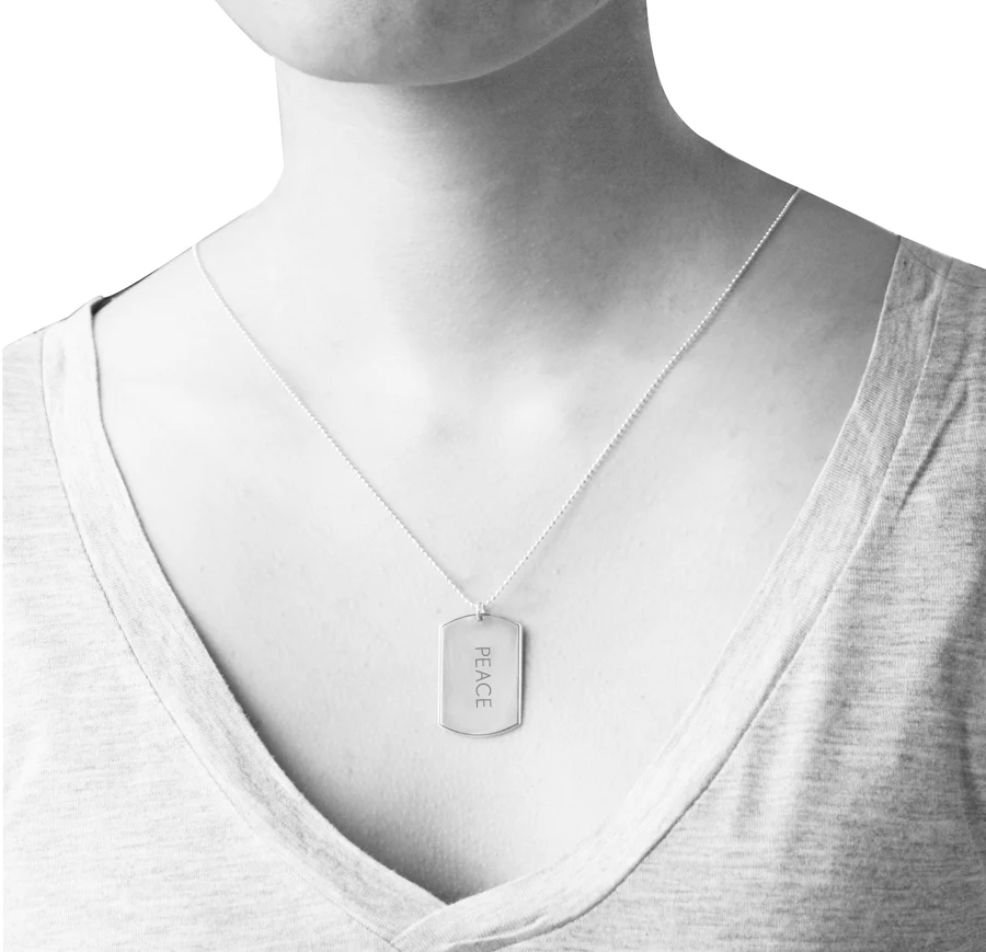Peace Tag Necklace - Image 3