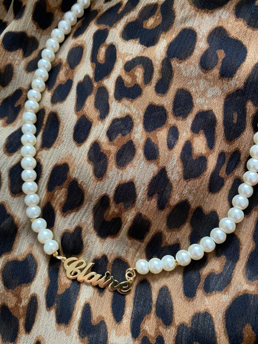 Pearl Beaded Name Necklace - Image 10