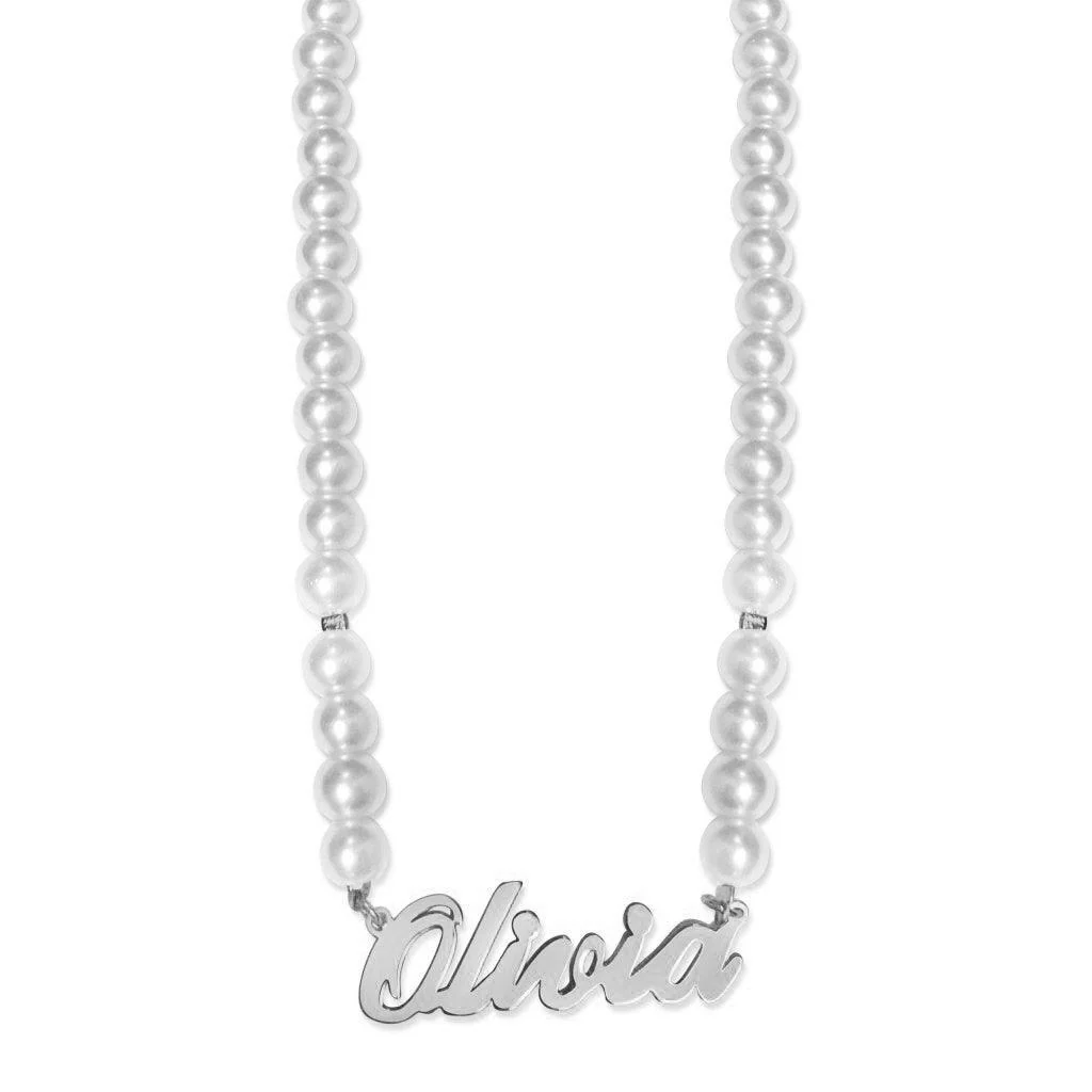 Pearl Beaded Name Necklace - Image 11