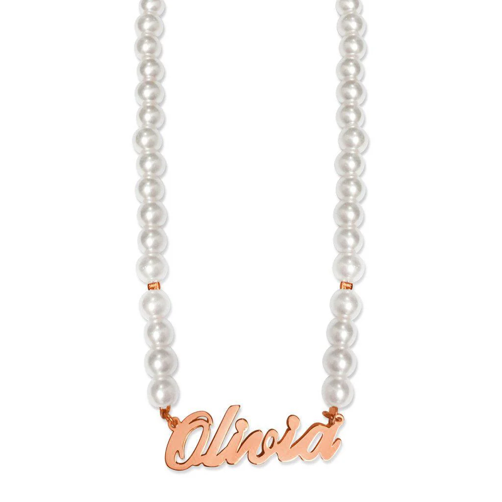 Pearl Beaded Name Necklace - Image 12