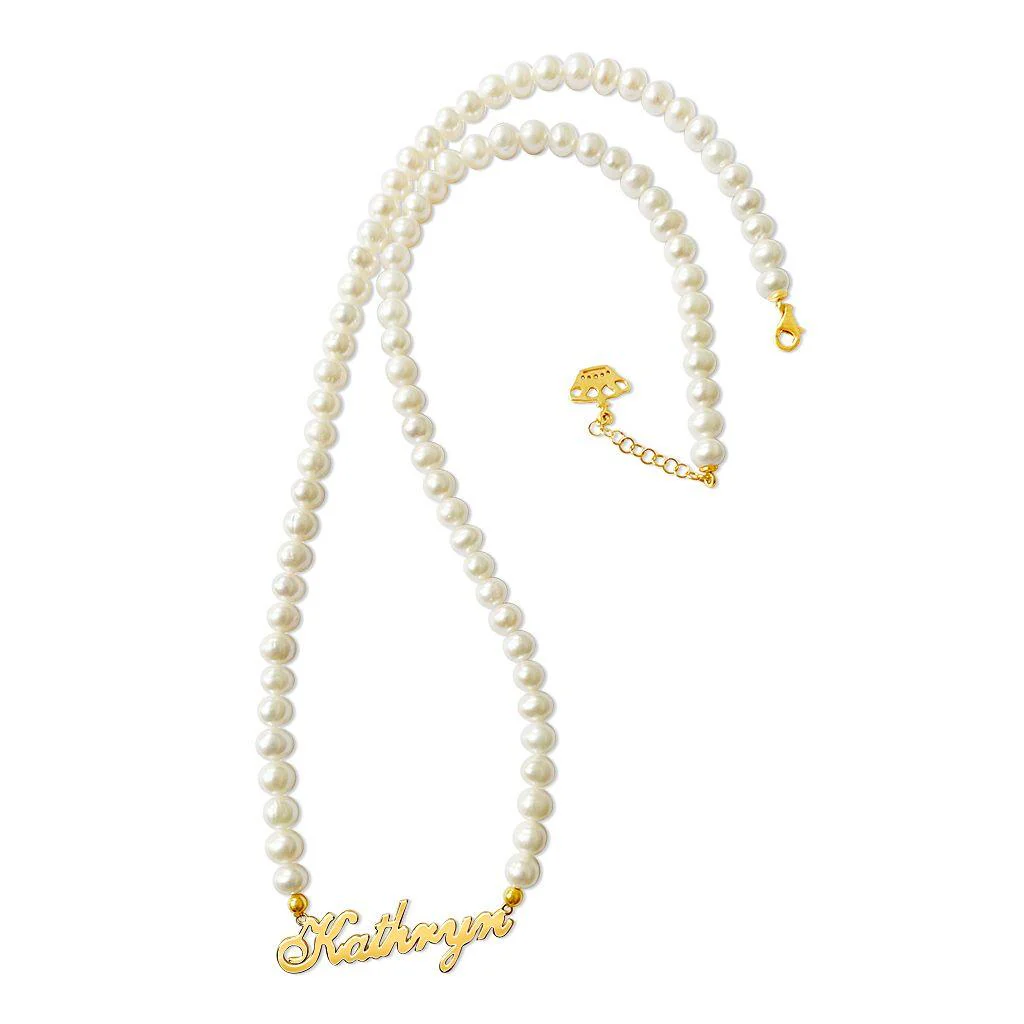 Pearl Beaded Name Necklace - Image 13