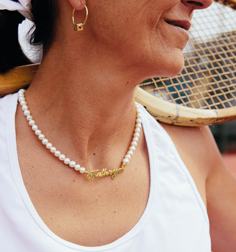 Pearl Beaded Name Necklace - Image 14