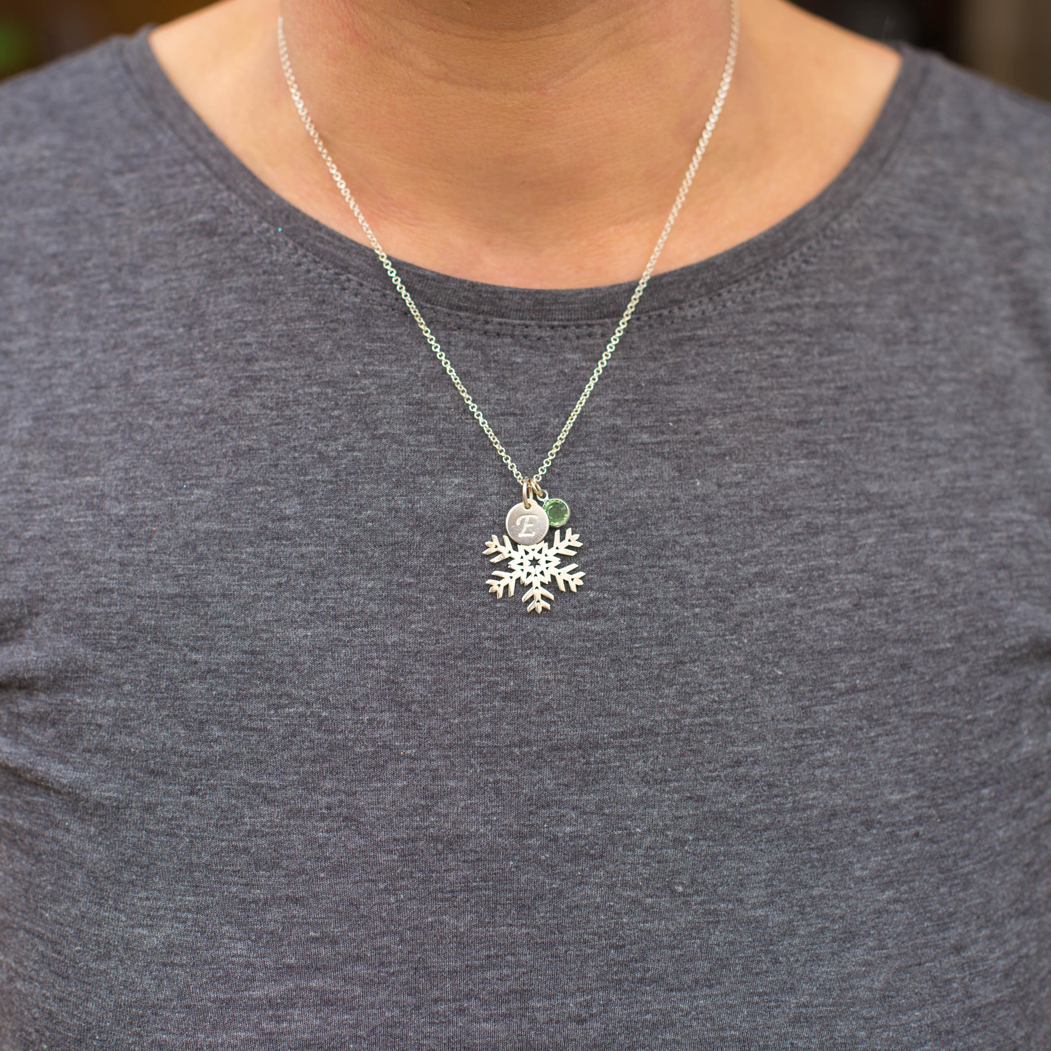 Personalised Snowflake Charm Necklace - Image 4