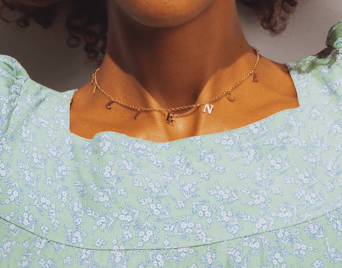 Personalised Word and Name Choker Necklace - Image 5