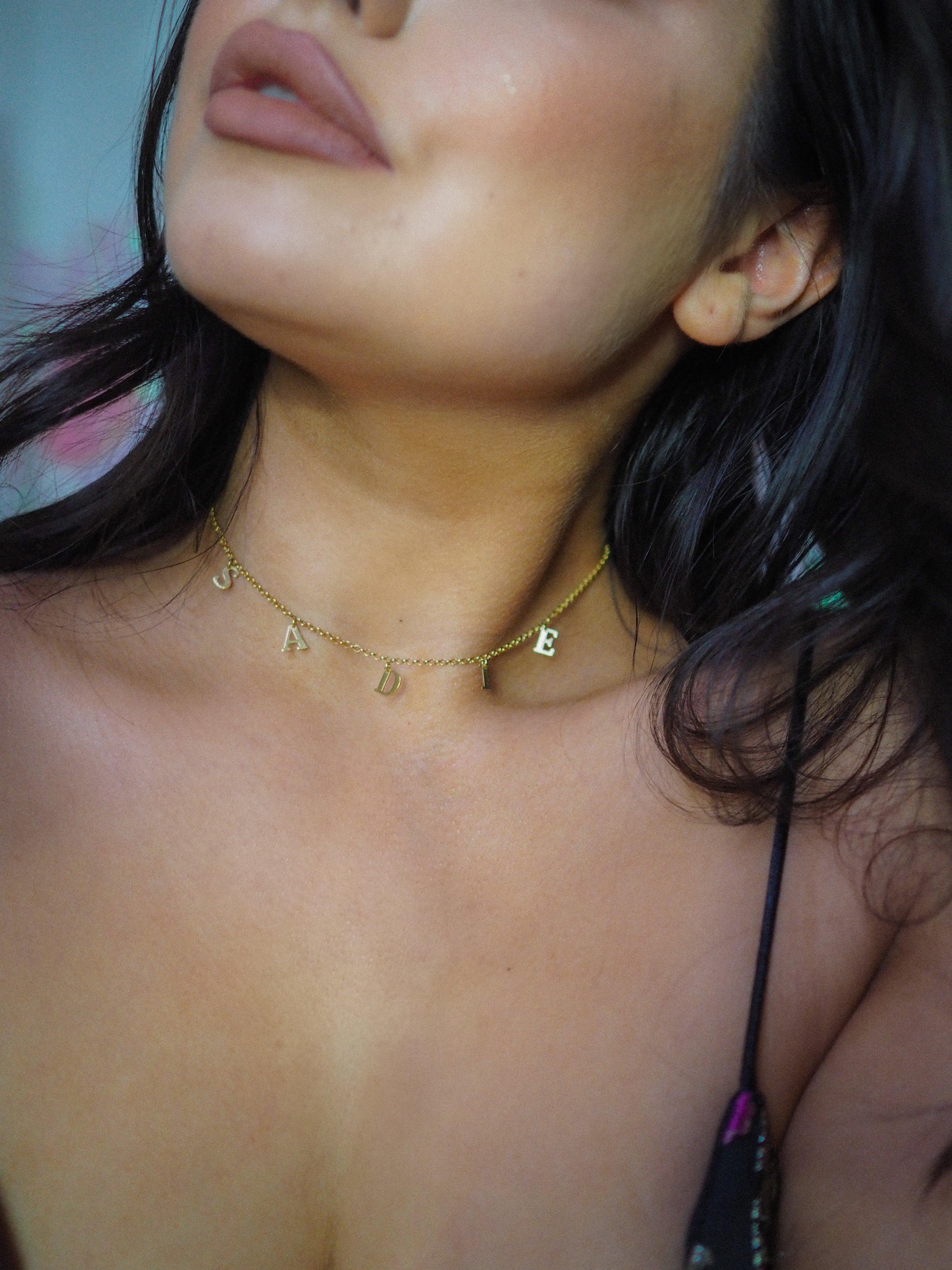 Personalised Word and Name Choker Necklace - Image 8