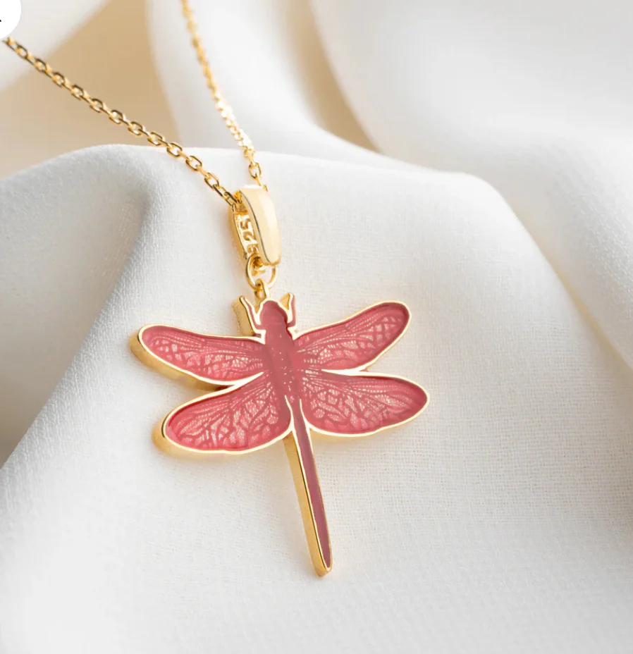 Purple Dragonfly Necklace - Image 3