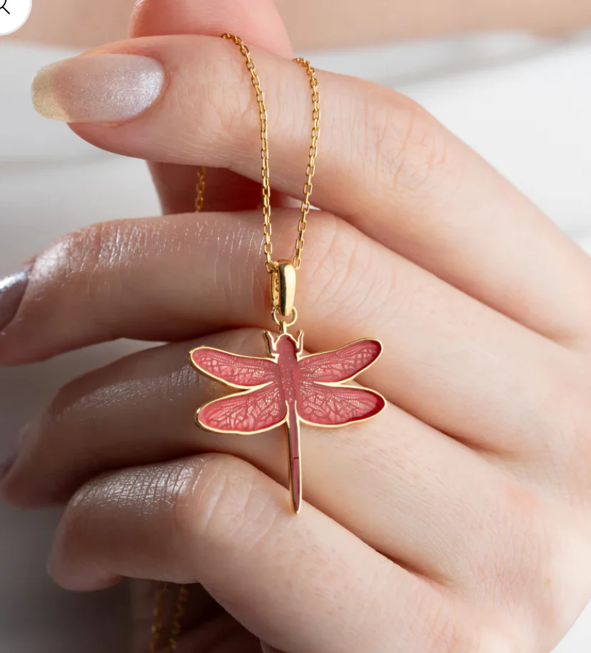 Purple Dragonfly Necklace - Image 4