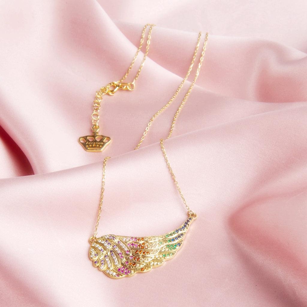 Rainbow Angel Wing Necklace - Image 3