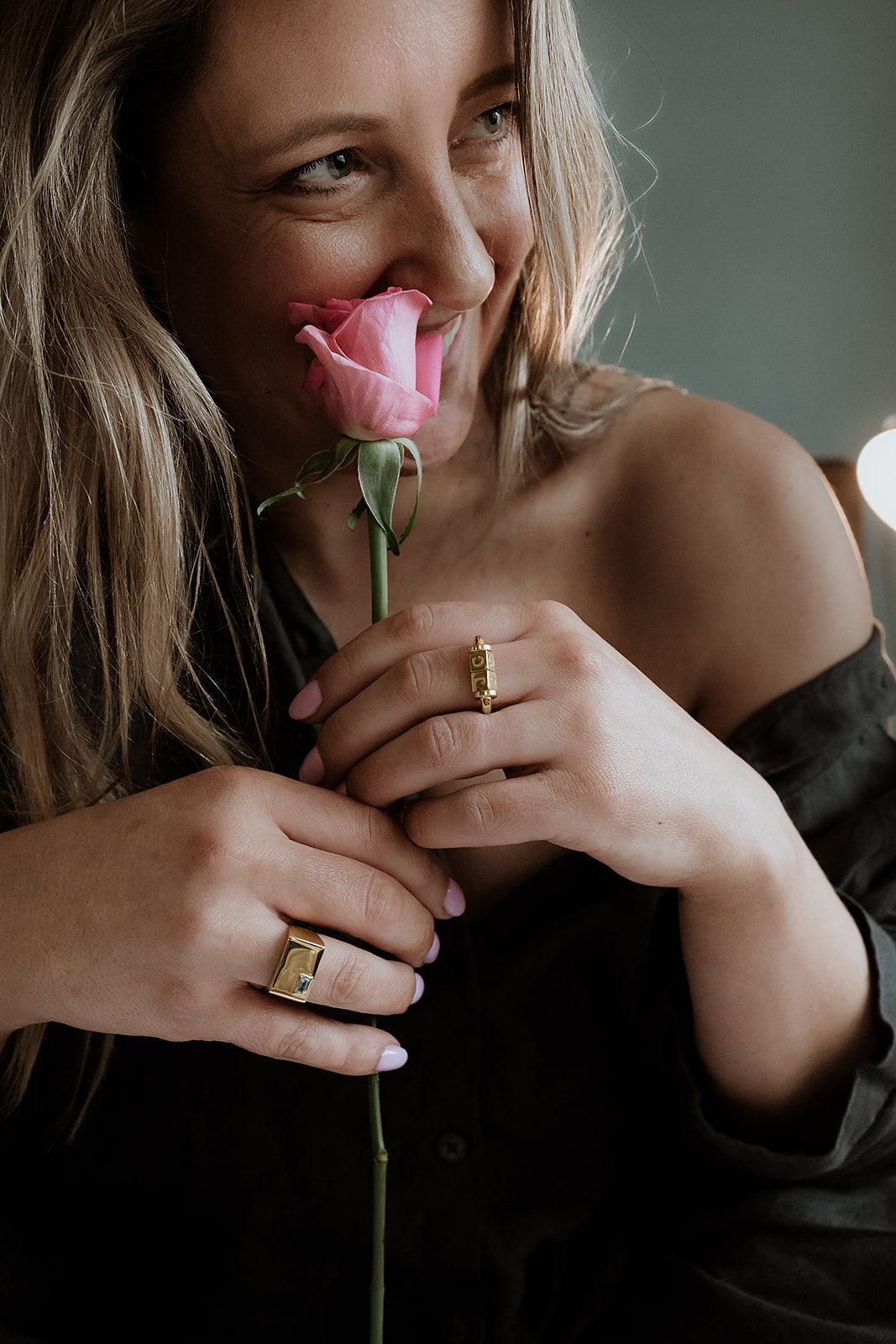 Rectangle Birthstone Ring - Image 8