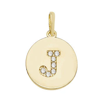 Round Cz Initial Pendant - Image 11