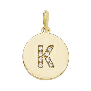 Round Cz Initial Pendant - Image 12