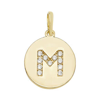 Round Cz Initial Pendant - Image 14