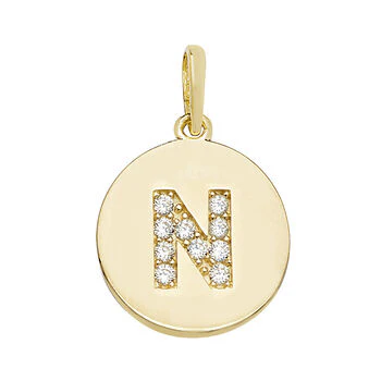 Round Cz Initial Pendant - Image 15