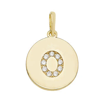 Round Cz Initial Pendant - Image 16
