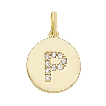 Round Cz Initial Pendant - Image 17