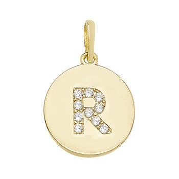 Round Cz Initial Pendant - Image 18