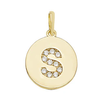 Round Cz Initial Pendant - Image 19